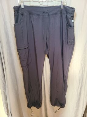 Wpmen's Drawstring Cargo Jogger Pants - Pewter Gray 2XL